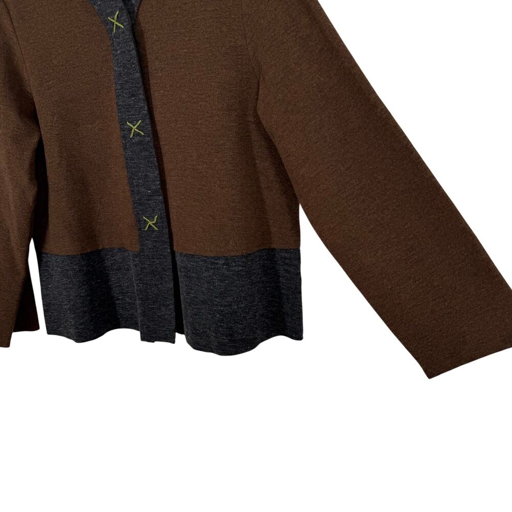 Habitat Sz Medium Brown Long Sleeve Wearable Art Jacket Coat Shirt Top Harvest - Picture 5 of 8